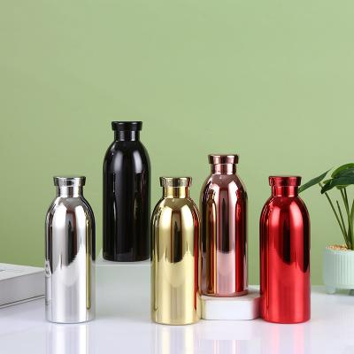 China Viable Electroplate Luminous Creative Portable Wholesale Stainless Steel Bottle Straight Vacuum Insulated Water Bottle for sale