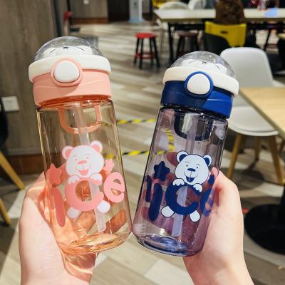 China Cute Portable ODM Bpa China Cartoon Bear 600ml Sustainable Water Cup Free Wholesale Water Bottle For Kids for sale