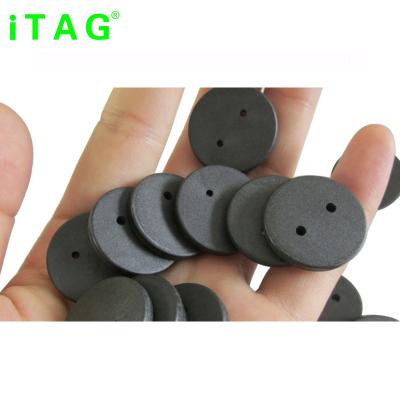 China MINI TAG waterproof washable rfid UHF laundry tag with two hole for sale