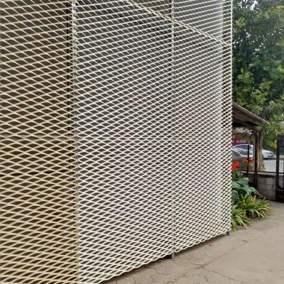 China Flatted Expanded Meal Decorative Aluminum Expanded Metal Mesh For Building Facades for sale