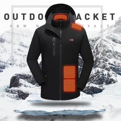 China Other Electric heating jacket for hiking softshell jacket waterproof rechargeable winter battery heated jacket for men and women for sale