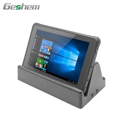 China Waterproof 10 Inch IP67 Win WiFi BT 4G LTE GPS and Optional NFC 2D Barcode Scanner 1000 Nits Sunlight Readable Rugged Tablet PC for sale