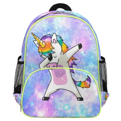 China Factory Unicorn Kids Custom School Backpack Bag Cartoon Waterproof School Bags with Fluorescent Design for Children Kindergarten Students for sale