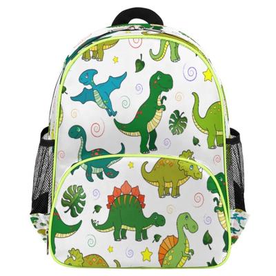 China Custom Cute Waterproof Dinosaur Polyester School Bags Kids Children Backpacking With Safety Chest Buckle For Boys Girl for sale