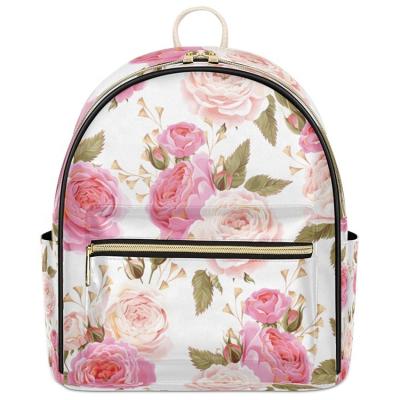 China Waterproof Small Ladies Backpack Custom Women Mini Backpack Pu Leather Small Casual Backpack for sale