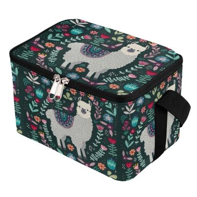 China Logo Pattern Leak Proof Women Lunch Organizer Box Reusable Waterproof Customizable Lunch Bag Insulated Lunch Bag With Shoulder Strap for sale