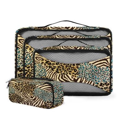 China Lightweight Custom Design Travel Accessories 4 Set Travel Luggage Organizer Packing Cubes Bags Luggage Organizers Set for sale