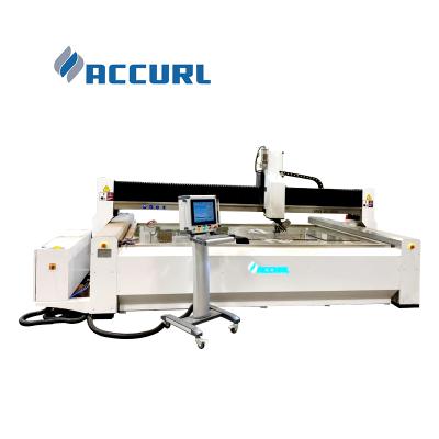 China 2000x1000mm ACCURL 2010L small water jet cutting machine 2000mm waterjet cutting machine for metal cutting for sale