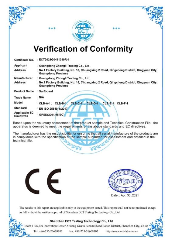 CE - Shenzhen Zhongli Global Trade Co., Ltd.