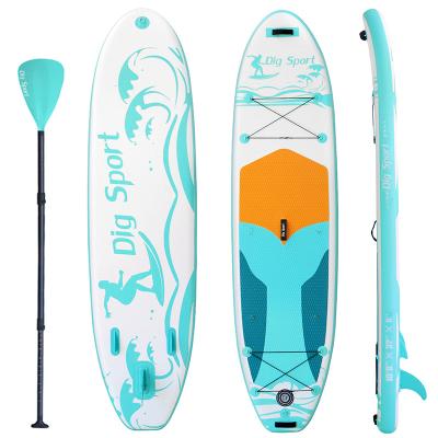 China Water Sports Area Customized Size Dig Sport Inflatable Paddle Board Inflatable Stand Paddle Boarding For Sale for sale