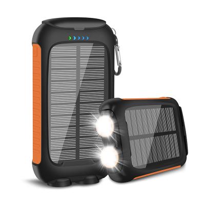 China Hot 20000mah solar power charger 2022 solar panel solar power bank portable home portable mobile phone rechargeable Powerbank system for sale