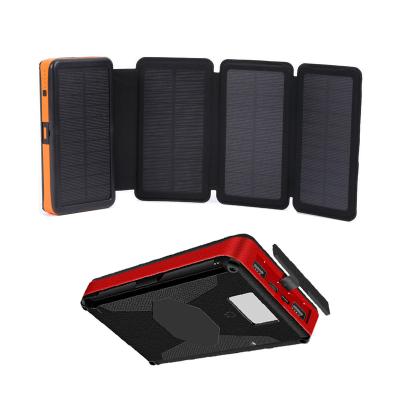 China Outdoor Waterproof Portable Foldable Solar Panel 25000mah Powerbank Mobile Phone Charger Solar Power Bank Solar Panel Charging For Phone for sale