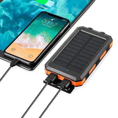 China Portable Mobile Charger Powerbanks 20000 Mah Waterproof Solar Panels Power Bank Support Charging Solar Power Bank Phone Fast Solar Power Bank for sale