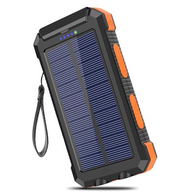 China High Capacity 30000 Solar Panel Charging Capacity 30000 Mah Solar Mobile Charger Power Bank Phone Solar Powerbank Outdoor Usb Battery Backup for sale