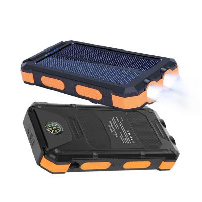 China Waterproof Solar Battery Pack Power Bank 30000 Mah Solar Power Bank Portable Solar Panel Charging Station Outdoor Solar Mobile Phone Charger for sale