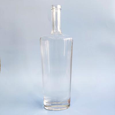 China BEVERAGE RSG Liquor Bottle 750ml Spirits Rum Bottle With Cork Stopper Shape 750ml Flat Vodka Gin Bottle for sale