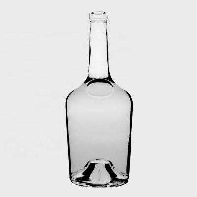 China Custom Liquor Round Shape Special Design 1 L Liquor Bottles With Cork Top 1000ml Glass Bottle Wholesale for sale