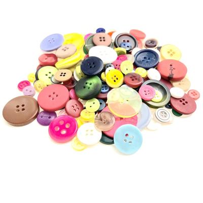 China China mixed sizes candy color resin buttons, plastic button, craft button with plastic jar container for sale