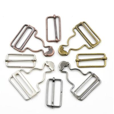 China Garment Metal Suspender Adjuster Process Buckle For Garment Parts for sale