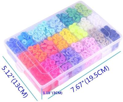 China 24 Other Colors Plastic No-sew T5 Snap Buttons With Organizer Storage Case for sale