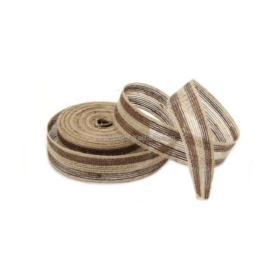 China Colored ribbon 2.5cm*10m sustainable natural jute for sale