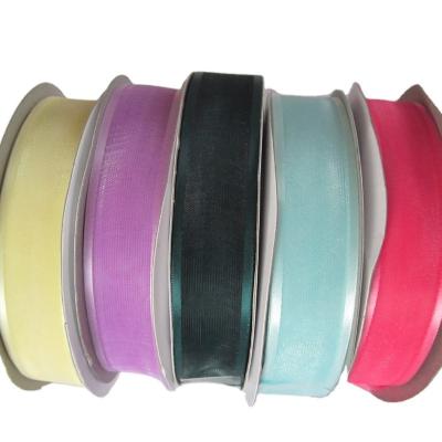 China Sustainable European Standard Organza Ribbon With Satin Edge for sale