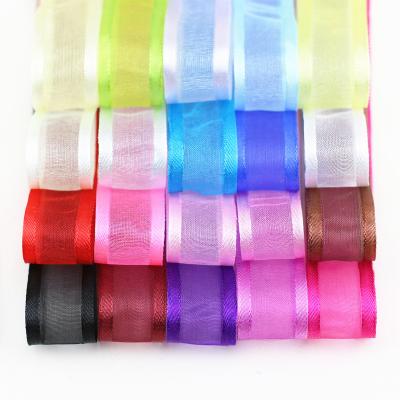 China High Tenacity Ribbon Tape Wide Organza Decorative Ribbon For Gift Wrapping for sale