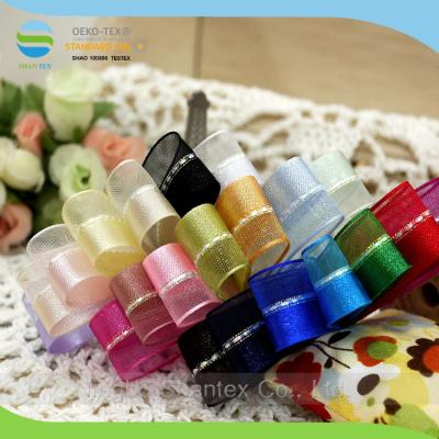 China Wholesale Single Face Chiffon Organza Satin Solid Ribbon Viable For Garment Or Package for sale