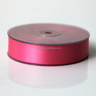 China European standard high tenacity colorful polyester face satin ribbon single edging for sale