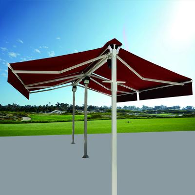 China Sun Rain Protection L220 Two Sided Retractable Tent Outdoor Sun Shades Modern Pop Up Awnings for sale