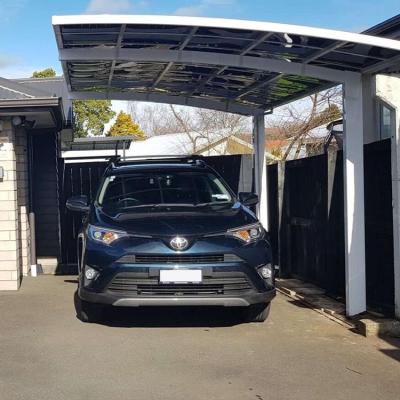 China Outdoor Metal Sun Shade Polycarbonate Carports Parking Aluminum Metal Frame Car Port Garage Canopy Parking Garages for sale