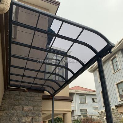 China Outdoor Window Awning Front Door Canopy Patio Balcony Polycarbonate Window Aluminum Awning Sheet Balcony Tent Awning Window for sale