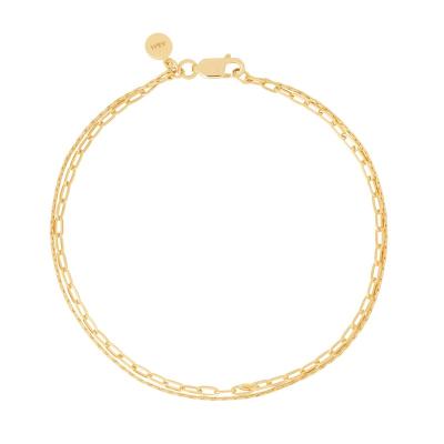 China Cheap duyizhao FASHIONABLE non-tarnish fashion double layer chain bracelet chain customized bracelet ladies for sale