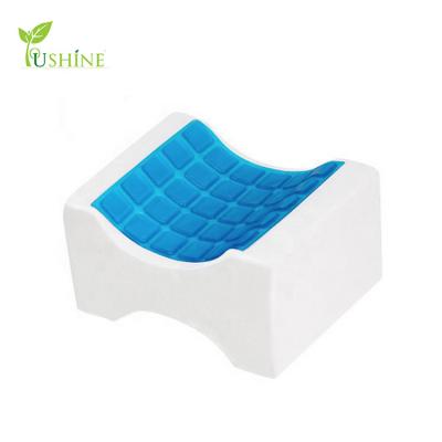 China High Quality Wedge Cutout Foam Anti-Apnea Memory Gel Orthopedic Double Sided Knee Pillow For Sciatica Relief Leg Pain for sale