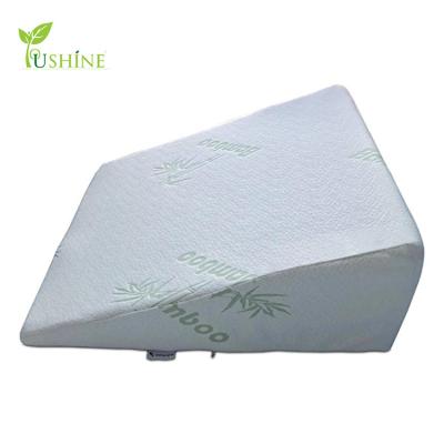 China Factory Sale Washable Bamboo Memory Foam Cover Triangle Bed Wedge Pillow Sets With Memory Foam Wedge Pillow for sale