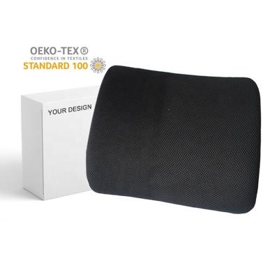 China Memory Lumbar Support Memory Foam Custom Back Support Pillow With Soft Removable Cover for sale