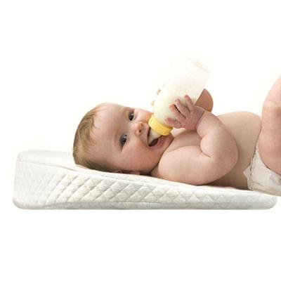 China Semicircle High-density Wedge Foam Anti-Apnea Memory Anti-Spindle Milk Newborn Baby Pillow with Waterproof Inner Cover for sale