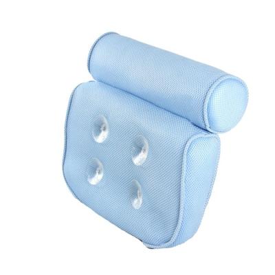 China Sustainable Luxury Spa Non Slip 3D Mesh Memory Foam Bath Neck Pillow Cushion for sale