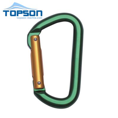 China Aluminum hook climbing carabiner with starboard door for sale