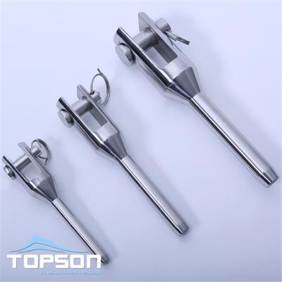 China High Quality Machined Fork Hardware Stainless Steel Fork Swage Wedging Terminal Terminal for sale