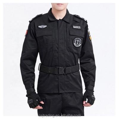 China High Quality Breathable Private Design Security Guard Uniforms Black Set Unisex Tactical Accessories for sale