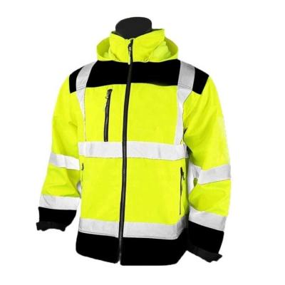 China Breathable Polyester Fleece Officer Uniform Design Security Guard Uniform Jackets With Reflective Tape for sale