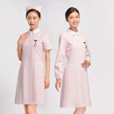 China Comfortable High Quality Custom Uniform Elastic Women Hospital Uniform Pockets Nursing Scrub Sets for sale