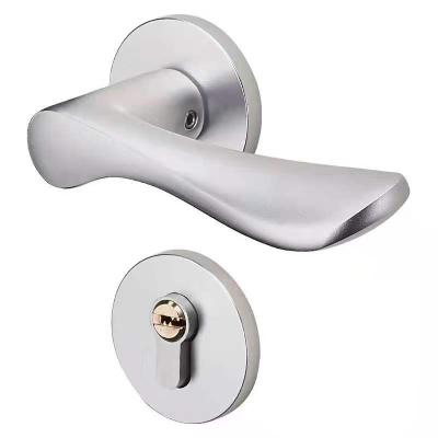 China 2020 New Style Modern White Aluminum Split Lock Wooden Door Lock for sale