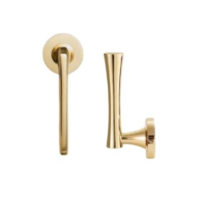 China Luxury Gold Modern Door Handle Toilet Bedroom Door Handle Magnetic Lock Doors for sale