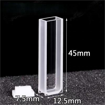 China High Transmittance JGS1 Quartz Cuvette Customizable for 200-2500nm Optical Path 10mm for sale