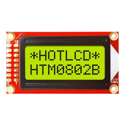 China Custom STN 8X2 Character LCD Display Yellow Green 16PIN Standard COB for sale