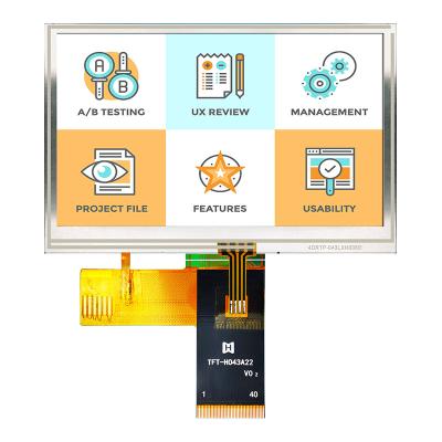 China 4.3 Inch Resistive Wide Temperature LCD SPI MCU Sunlight Readable for sale