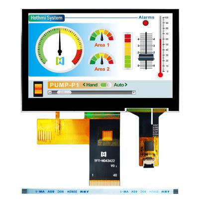 China 4,3 monitor ancho de Pcap de la exhibición del LCD de la temperatura de la pulgada 480x272 TFT LCD Modulie en venta