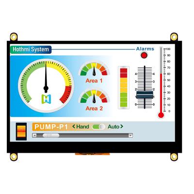 China 7 pulgadas para la señal de HI TFT Display 1024x600 Para uso de frambuesa Pcap Monitor en venta